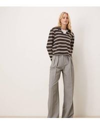 ASOS - Pantalones De Sastre Grises De Pernera Ancha Con Pinzas De Asos Design Tall - Lyst