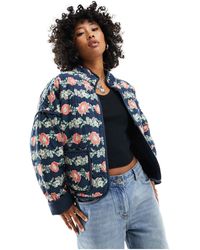 Free People - Floral Print Quilted Jacket - Lyst