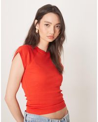 ASOS - – knapp geschnittenes t-shirt aus strukturiertem material - Lyst