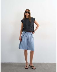 TOPSHOP - Sportshort Met Lange Pasvorm En Biezen - Lyst