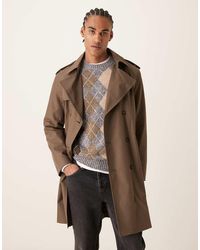 Mango - Cotton Mix Belted Trench Coat - Lyst