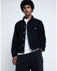 River Island - Regular Fit Cord Collar Jacket - Lyst