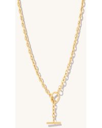 D.Louise - Waterproof Tarnish-Free Cuban T Bar Necklace - Lyst
