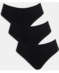 ASOS - 3 Pack Cotton Mid Coverage Brazilian Brief - Lyst