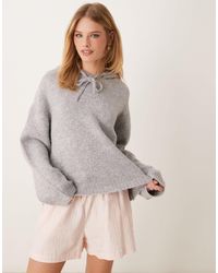 Gina Tricot - – superweicher flauschiger oversize-kapuzenpullover aus strick - Lyst