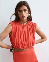ARRANGE - Strong Shoulder Draped Top Co-ord - Lyst
