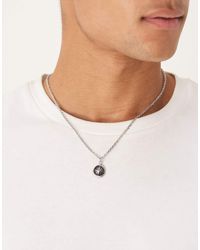 ASOS - Pendente Argentato - Lyst