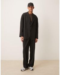 ASOS - Wide Suit Pants With Elasticated Waist - Lyst