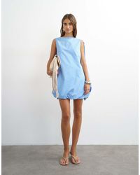 TOPSHOP - Cotton Bubble Cape Mini Dress - Lyst