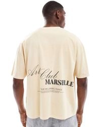 ASOS - Heavyweight Washed Boxy Oversized T-shirt With Summer Graphic And Pigment Dye - Lyst