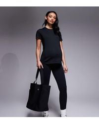 4505 - Maternity Seamless Rib Knit High Waist Gym leggings - Lyst