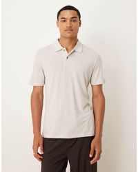 Mango - Linen Mix Relaxed Short Sleeve Polo Shirt - Lyst