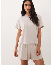 ASOS - Mix & Match Cotton Pyjama Oversized Tee With Side Splits - Lyst