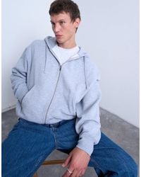 TOPMAN - Heavyweight Oversized Fit Full Zip Hoodie - Lyst