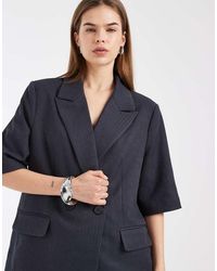 Vero Moda - Oversized Blazer Met Korte Mouwen - Lyst