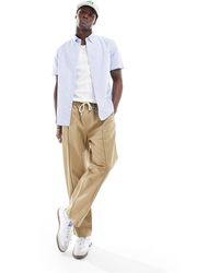 Polo Ralph Lauren - Chemise à manches courtes en crépon avec logo - et blanc - Lyst
