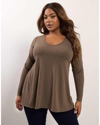 Yours Clothing - Ribbed Swing T-Shirt - Lyst