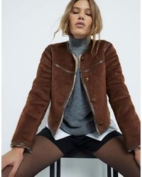 River Island - Shearling Trophy Jacket - Lyst