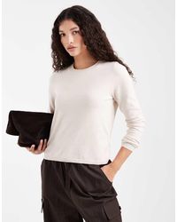 ONLY - Round Neck Knitted Top - Lyst