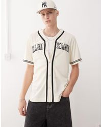 Karlkani - Overhemd Met Korte Mouwen, Knoopsluiting En Baseball-Logo - Lyst