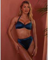 Wolf & Whistle - X Emily Hughes Fuller Bust Hardware Bandeau Bikini Top - Lyst
