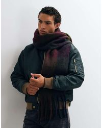 ASOS - Woven Brushed Check Scarf - Lyst