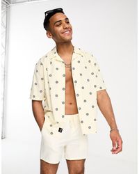 Only & Sons - Overhemd Met Korte Mouwen, Fijne Print En Boxy Pasvorm - Lyst