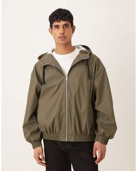 ASOS - Oversized Hooded Rubberised Jacket - Lyst