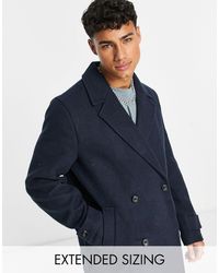 burgundy peacoat mens