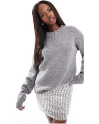 NA-KD - X Claire Rose Wool Blend V Neck Sweater - Lyst
