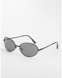 Mango - Oval Metal Frame Sunglasses - Lyst