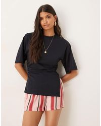 ASOS - Cinched Side Asymmetric Hem Tee - Lyst