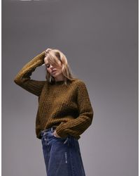 TOPSHOP - Knitted Boucle Jumper - Lyst