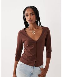ASOS - Co-ord 3/4 Sleeve Button Through Cardi - Lyst