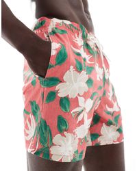 Hollister - 5inch Floral Print Swim Shorts - Lyst