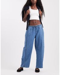 Gap - Tie Waist Barrel Leg Jeans - Lyst