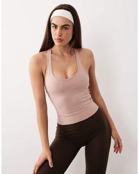 4505 - Soft Touch Sweetheart Neck Vest With Inner Bra - Lyst