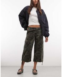 Weekday - Ripstop Cropped Cargo Trousers - Lyst