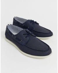 Burton Boat Shoe In Navy - Blue