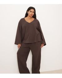 ASOS - Asos Design Curve Supersoft Co-ord Wide Leg jogger - Lyst