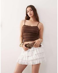 Miss Selfridge - Ruffle Detail Cami Top - Lyst