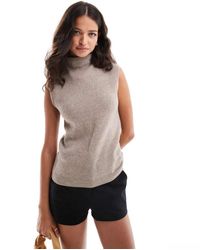 Abercrombie & Fitch - Mock Neck Knitted Vest - Lyst