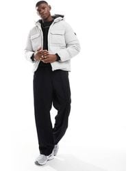 Only & Sons - Padded Puffer With Hood & Utility Pockets - Lyst