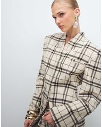 ASOS - High Neck Wrap Blazer - Lyst