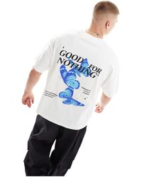 Good For Nothing - T-shirt à imprimé papillon au dos - écru - Lyst