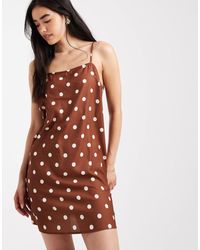 Vero Moda - Linen Touch Throw On Mini Dress - Lyst