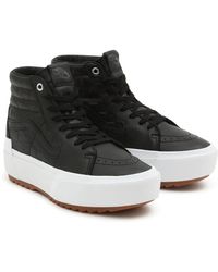 VANS OLD SKOOL NEGRAS PLATAFORMA ALTAS CON CUADROS