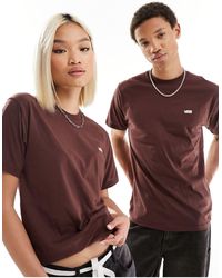 Vans - Camiseta marrón con logo en el pectoral izquierdo mn - Lyst