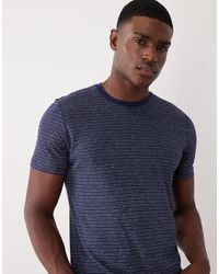 Mango - – gestreiftes regular-fit-t-shirt aus leinenmix - Lyst