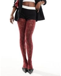 ASOS - Floral Lace Tights - Lyst